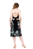 sky gardenia sequin hem fluted skirt - Poema Tango Clothes: handmade luxury clothing for Argentine tango
