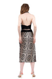 snake scale side ruched skirt - Poema Tango Clothes: handmade luxury clothing for Argentine tango