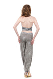 snow shimmer & snowflake lace tango trousers - Poema Tango Clothes: handmade luxury clothing for Argentine tango