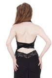 soft black & glitter lace wrap top - Poema Tango Clothes: handmade luxury clothing for Argentine tango