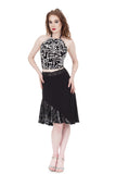 soft black & sequins draped skirt - Poema Tango Clothes: handmade luxury clothing for Argentine tango