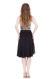 soft black & sequins draped skirt - Poema Tango Clothes: handmade luxury clothing for Argentine tango