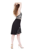 soft black & sequins draped skirt - Poema Tango Clothes: handmade luxury clothing for Argentine tango