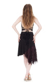 soft black and chiffon feathers draped skirt - Poema Tango Clothes: handmade luxury clothing for Argentine tango