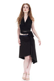 soft black draped & ruched skirt - Poema Tango Clothes: handmade luxury clothing for Argentine tango