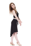 soft black draped & ruched skirt - Poema Tango Clothes: handmade luxury clothing for Argentine tango