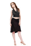 soft black skirt with side ruching - Poema Tango Clothes: handmade luxury clothing for Argentine tango