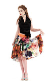 spring painting circle skirt - Poema Tango Clothes: handmade luxury clothing for Argentine tango
