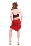 strawberry bamboo short skirt - Poema Tango Clothes: handmade luxury clothing for Argentine tango