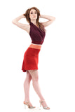 strawberry bamboo short skirt - Poema Tango Clothes: handmade luxury clothing for Argentine tango