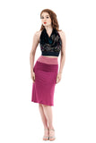 strawberry milkshake ruched skirt - Poema Tango Clothes: handmade luxury clothing for Argentine tango