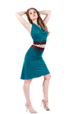 sweetrose and cerulean fluted skirt - Poema Tango Clothes: handmade luxury clothing for Argentine tango