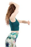 teal pine dance tank - Poema Tango Clothes: handmade luxury clothing for Argentine tango