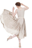 the ballet dress in prosecco silk & seashell - Poema Tango Clothes: handmade luxury clothing for Argentine tango