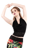 the signature halter in black rust  - Poema Tango Clothes: handmade luxury clothing for Argentine tango