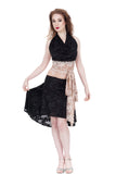 the signature skirt in black rose burnout - Poema Tango Clothes: handmade luxury clothing for Argentine tango