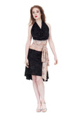 the signature skirt in black rose burnout - Poema Tango Clothes: handmade luxury clothing for Argentine tango
