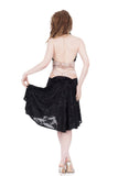 the signature skirt in black rose burnout - Poema Tango Clothes: handmade luxury clothing for Argentine tango