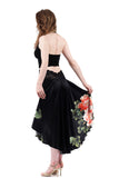 the signature skirt in black rust and romantic dark - Poema Tango Clothes: handmade luxury clothing for Argentine tango