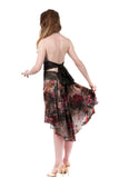 the signature skirt in dark holiday silk