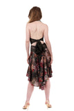the signature skirt in dark holiday silk