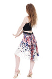 the signature skirt in draped roses  - Poema Tango Clothes: handmade luxury clothing for Argentine tango