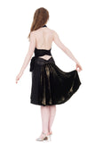 the signature skirt in inky and forest velvet - Poema Tango Clothes: handmade luxury clothing for Argentine tango