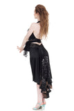 the signature skirt in inky storm leopard - Poema Tango Clothes: handmade luxury clothing for Argentine tango