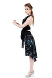 the signature skirt in mazarine blooms - Poema Tango Clothes: handmade luxury clothing for Argentine tango