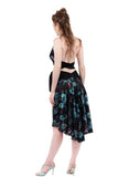 the signature skirt in mazarine blooms - Poema Tango Clothes: handmade luxury clothing for Argentine tango