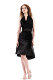 the signature skirt in neoprene leather and sequins - Poema Tango Clothes: handmade luxury clothing for Argentine tango