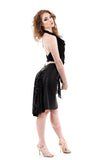 the signature skirt in neoprene leather and sequins - Poema Tango Clothes: handmade luxury clothing for Argentine tango