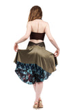 the signature skirt in olive and mazarine - Poema Tango Clothes: handmade luxury clothing for Argentine tango