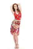the signature skirt in painted iris - Poema Tango Clothes: handmade luxury clothing for Argentine tango