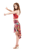 the signature skirt in painted iris - Poema Tango Clothes: handmade luxury clothing for Argentine tango