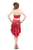 the signature skirt in red porcelain - Poema Tango Clothes: handmade luxury clothing for Argentine tango