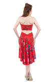the signature skirt in red porcelain - Poema Tango Clothes: handmade luxury clothing for Argentine tango