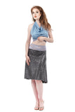 the signature skirt in silver seal sequins - Poema Tango Clothes: handmade luxury clothing for Argentine tango
