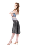 the signature skirt in silver seal sequins - Poema Tango Clothes: handmade luxury clothing for Argentine tango