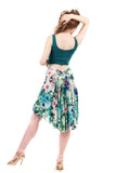 the signature skirt in summer dreamscape - Poema Tango Clothes: handmade luxury clothing for Argentine tango