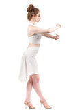 the signature skirt in swan sport jersey - Poema Tango Clothes: handmade luxury clothing for Argentine tango