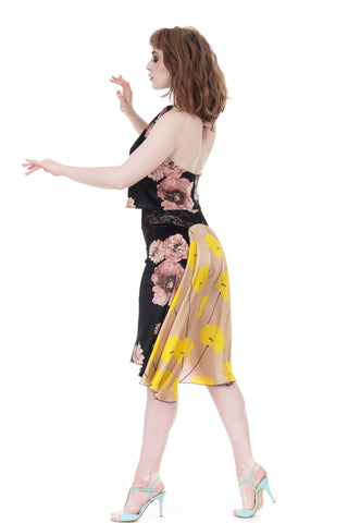 the signature skirt in tatter blooms and buttercup stems - CLEARANCE