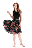 the signature skirt in tossed blooms - Poema Tango Clothes: handmade luxury clothing for Argentine tango