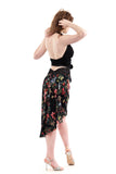 the signature skirt in tossed blooms - Poema Tango Clothes: handmade luxury clothing for Argentine tango