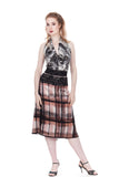 the signature skirt in watercolor windowpane - Poema Tango Clothes: handmade luxury clothing for Argentine tango