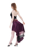 the signature skirt in wine silk and chiffon