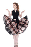 watercolor windowpane circle skirt - Poema Tango Clothes: handmade luxury clothing for Argentine tango