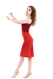 wine and strawberry tank dress - Poema Tango Clothes: handmade luxury clothing for Argentine tango