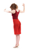 wine and strawberry tank dress - Poema Tango Clothes: handmade luxury clothing for Argentine tango