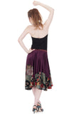 wine silk & peacock burnout velvet circle skirt - Poema Tango Clothes: handmade luxury clothing for Argentine tango